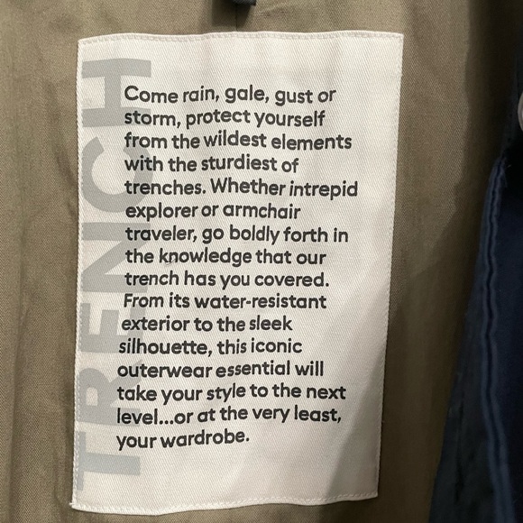 Banana Republic Navy Water Resistant Trench Coat - Picture 7 of 9